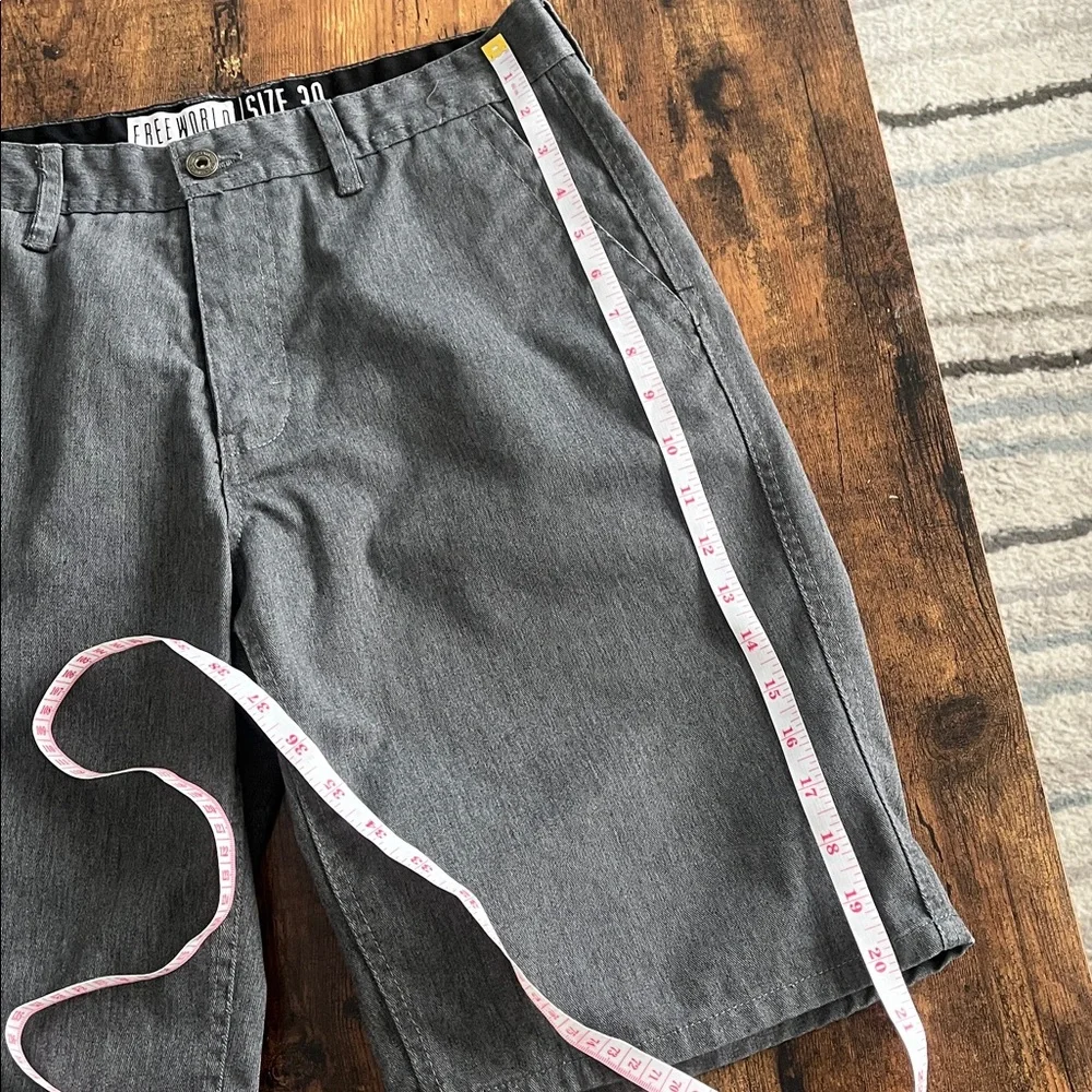 free world Gray Casual flat front Shorts